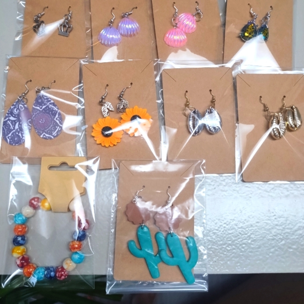 Colorful Earring and Bracelet Set